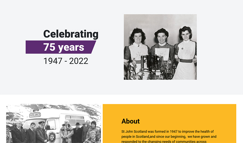 St John Scotland celebrating 75 years - Glasgow, East Kilbride